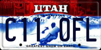 UT license plate C110FL