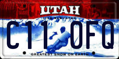 UT license plate C110FQ