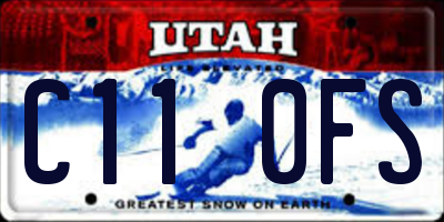 UT license plate C110FS