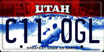 UT license plate C110GL