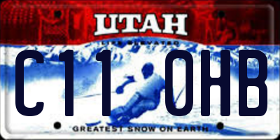 UT license plate C110HB