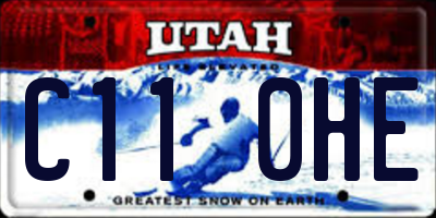 UT license plate C110HE