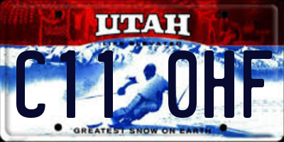 UT license plate C110HF