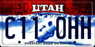 UT license plate C110HH