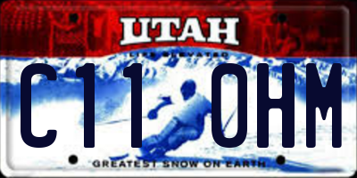 UT license plate C110HM
