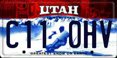 UT license plate C110HV