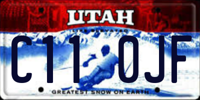 UT license plate C110JF