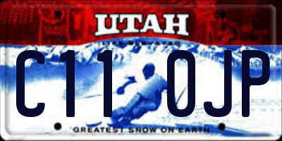 UT license plate C110JP