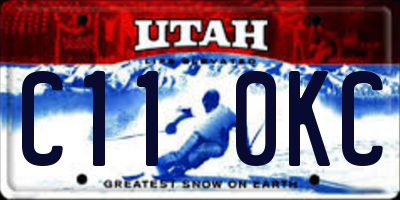 UT license plate C110KC