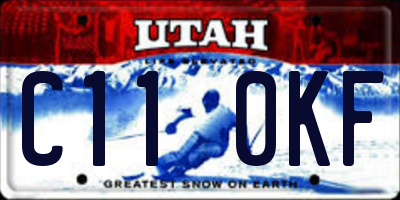 UT license plate C110KF