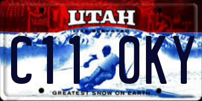 UT license plate C110KY