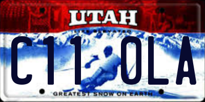 UT license plate C110LA