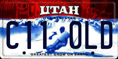 UT license plate C110LD