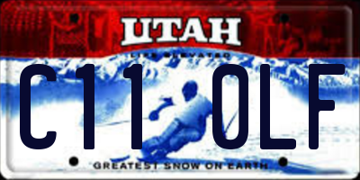 UT license plate C110LF