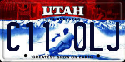 UT license plate C110LJ