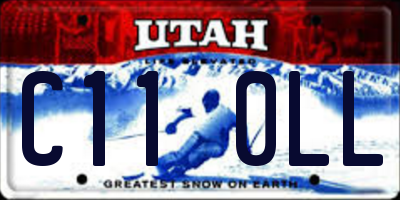 UT license plate C110LL