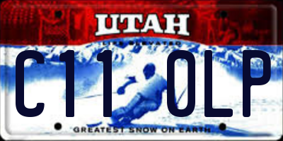 UT license plate C110LP