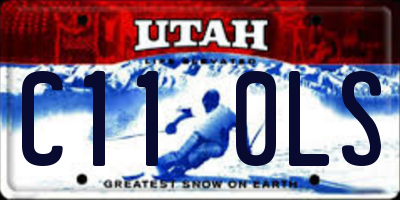 UT license plate C110LS