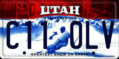 UT license plate C110LV