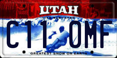 UT license plate C110MF