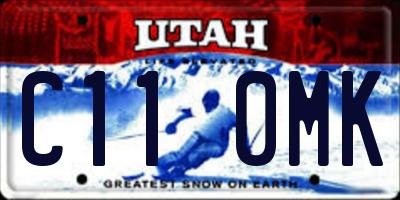 UT license plate C110MK