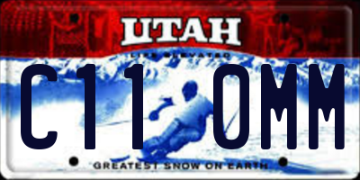 UT license plate C110MM