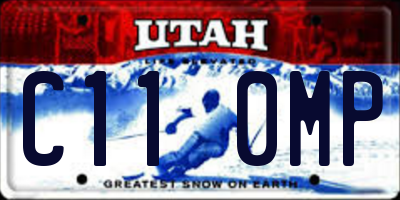 UT license plate C110MP
