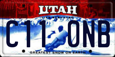 UT license plate C110NB