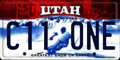 UT license plate C110NE