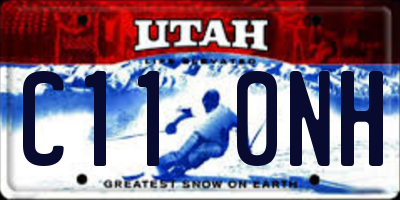 UT license plate C110NH