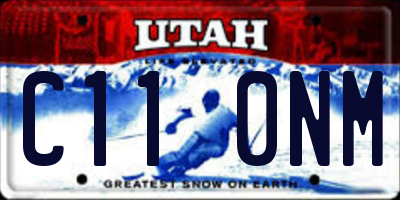 UT license plate C110NM