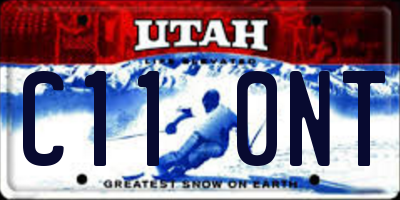 UT license plate C110NT