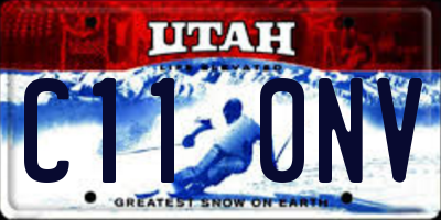 UT license plate C110NV