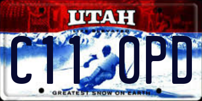 UT license plate C110PD