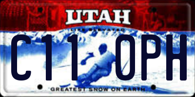UT license plate C110PH