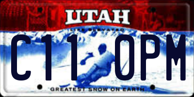 UT license plate C110PM