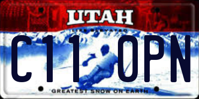 UT license plate C110PN