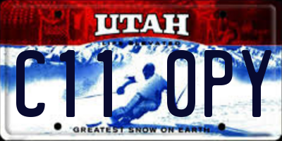 UT license plate C110PY