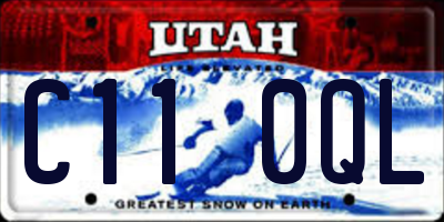 UT license plate C110QL