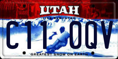 UT license plate C110QV