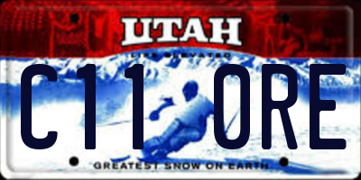 UT license plate C110RE