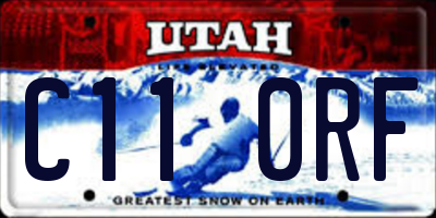 UT license plate C110RF