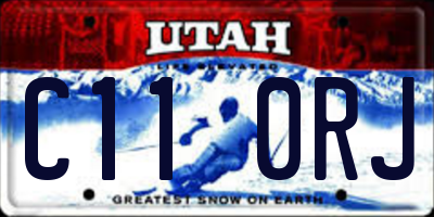 UT license plate C110RJ