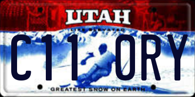 UT license plate C110RY