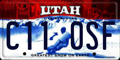 UT license plate C110SF