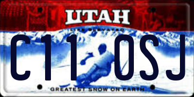 UT license plate C110SJ