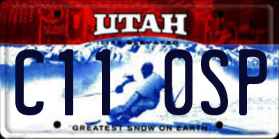 UT license plate C110SP