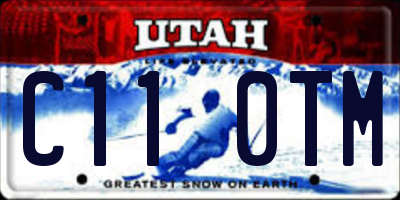 UT license plate C110TM