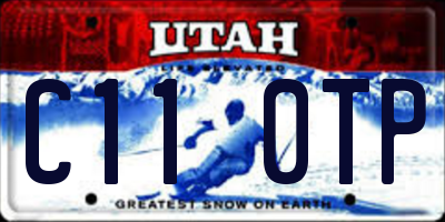 UT license plate C110TP