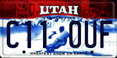 UT license plate C110UF
